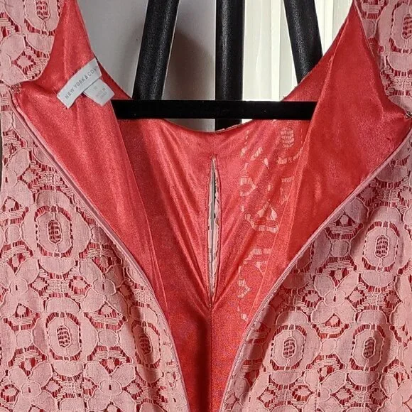 New York & Company Pink Lace Dress NY&Co - Picture 4 of 14